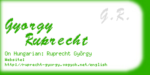 gyorgy ruprecht business card